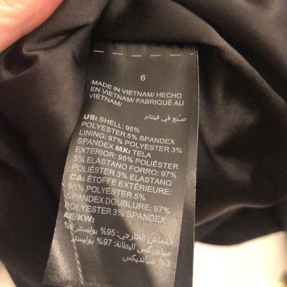 Perfect White House Black Market Black lined skirt knee length zip back Size 6 - Picture 7 of 8